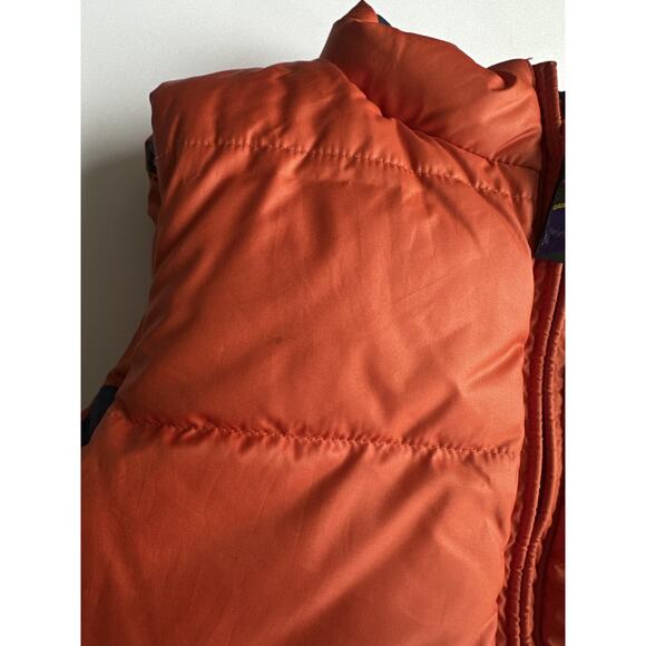 Ralph Lauren Reversible Kid's Feather Down Puffer Vest Stripe Solid Crest Size 5 - Picture 13 of 16